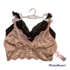 Flora Nikrooz 2 PK LACE Bralettes